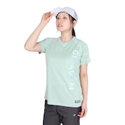 (レディース)ドライプラス プリント メッシュ 半袖Tシャツ CT5S0031-TR864-GRCD GRN