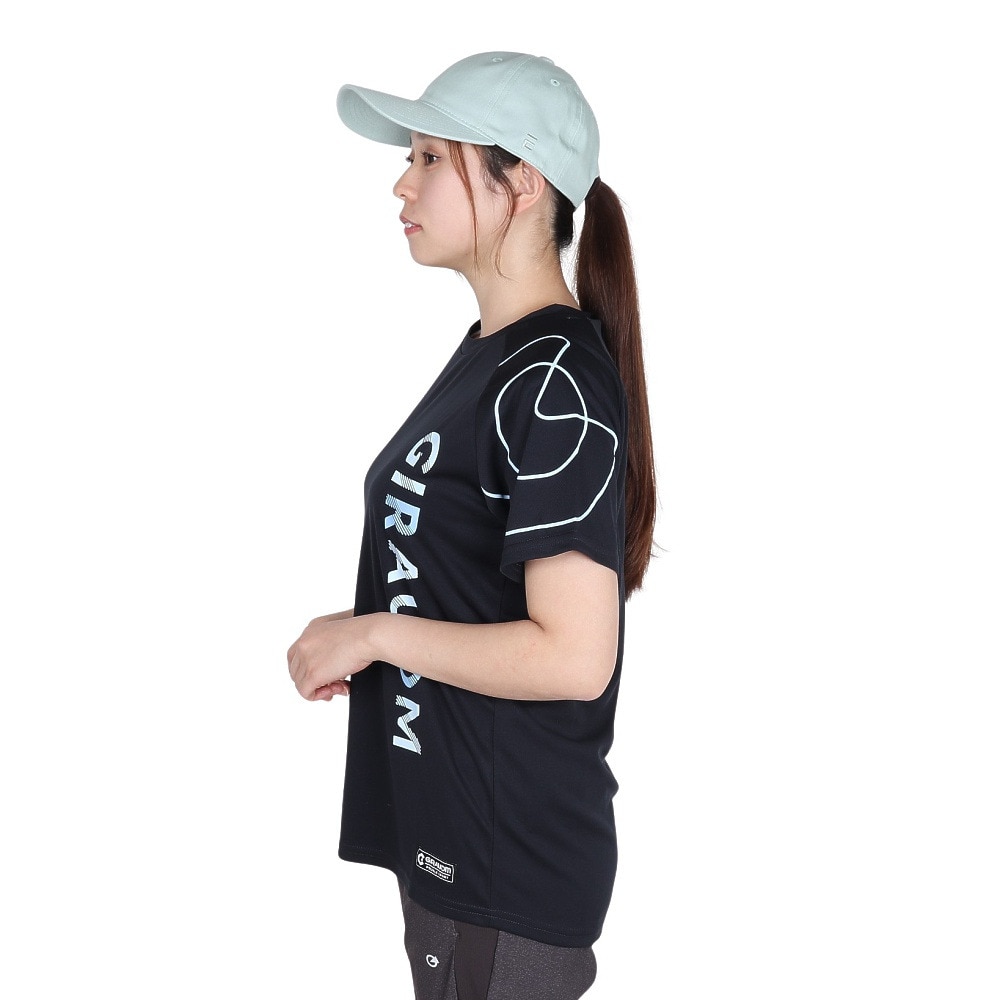 ジローム（GIRAUDM）（レディース）ドライプラス プリント メッシュ 半袖Tシャツ CT5S0031-TR864-GRCD NVY
