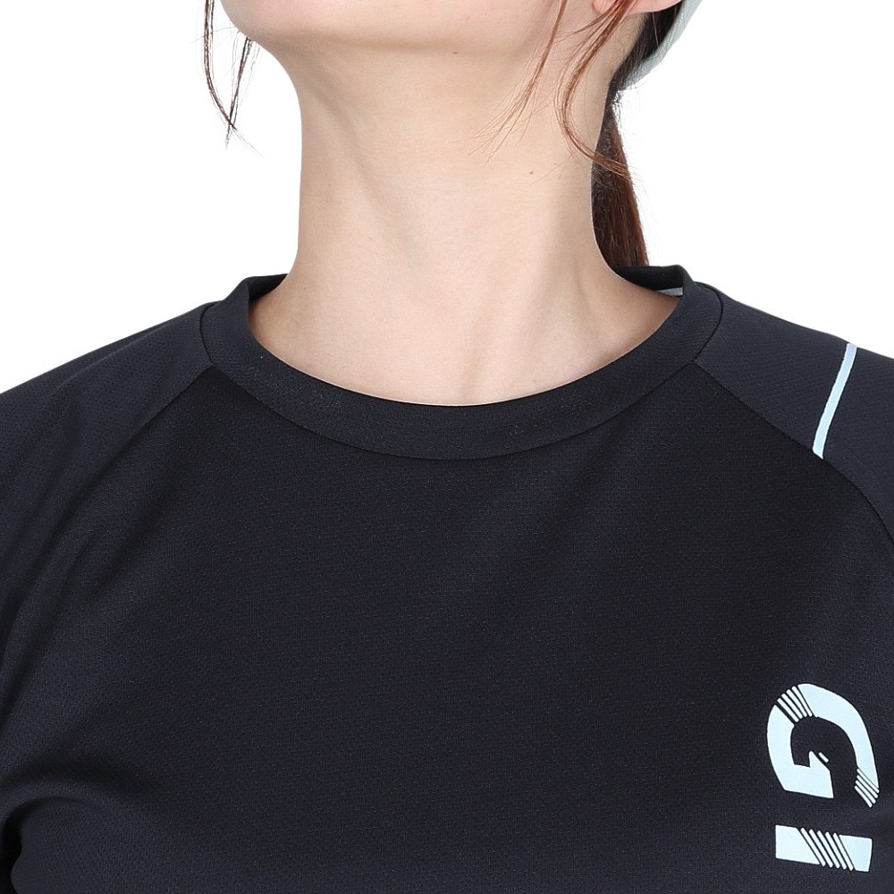 ジローム（GIRAUDM）（レディース）ドライプラス プリント メッシュ 半袖Tシャツ CT5S0031-TR864-GRCD NVY