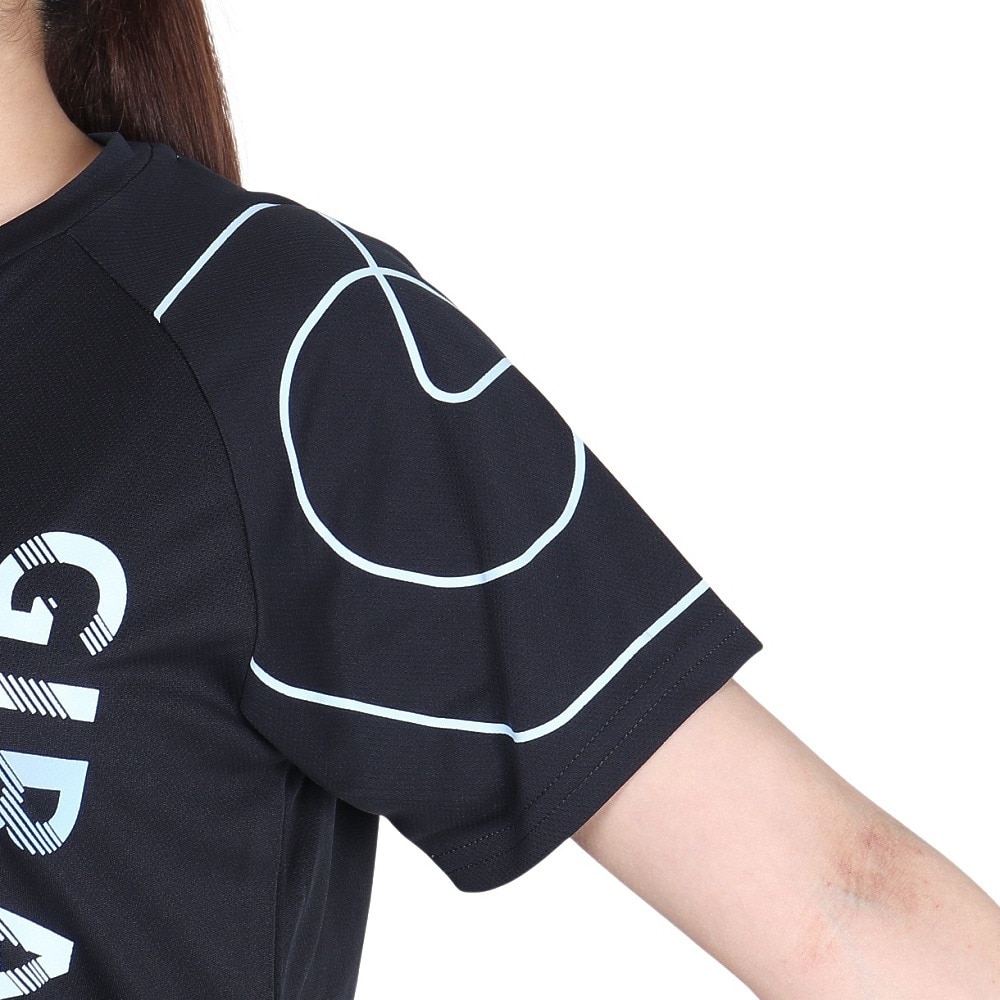 ジローム（GIRAUDM）（レディース）ドライプラス プリント メッシュ 半袖Tシャツ CT5S0031-TR864-GRCD NVY