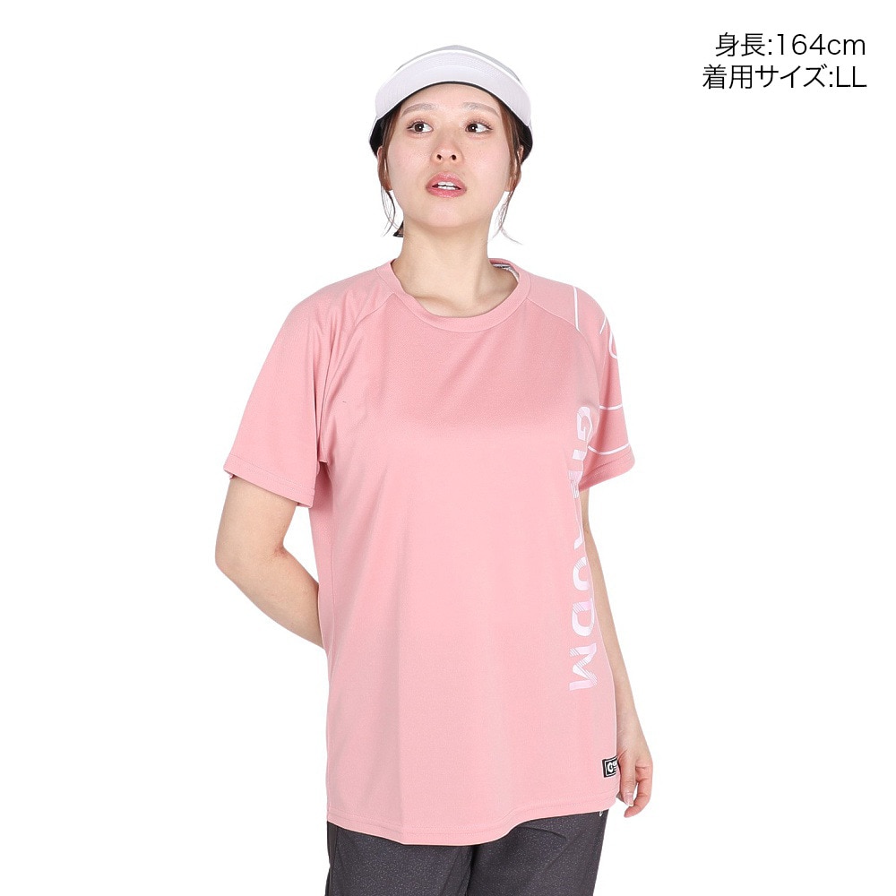 ジローム（GIRAUDM）（レディース）ドライプラス プリント メッシュ 半袖Tシャツ CT5S0031-TR864-GRCD ROS
