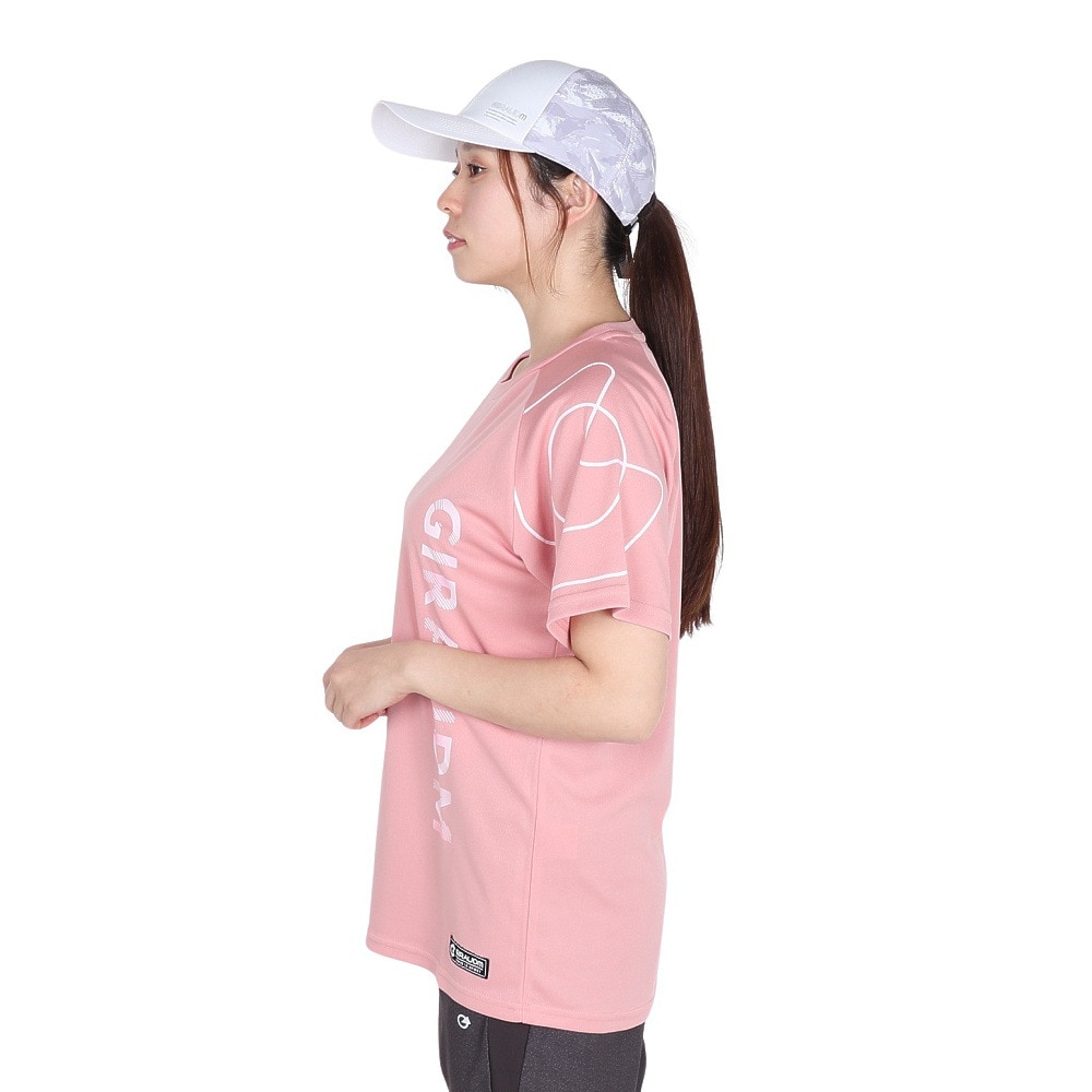 ジローム（GIRAUDM）（レディース）ドライプラス プリント メッシュ 半袖Tシャツ CT5S0031-TR864-GRCD ROS