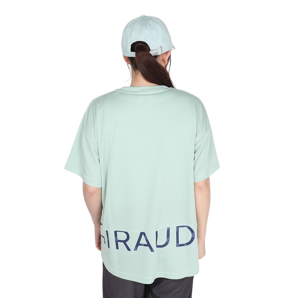 ジローム（GIRAUDM）（レディース）ドライプラス プリント メッシュ 半袖Tシャツ CT5S0033-TR864-GRCD GRN
