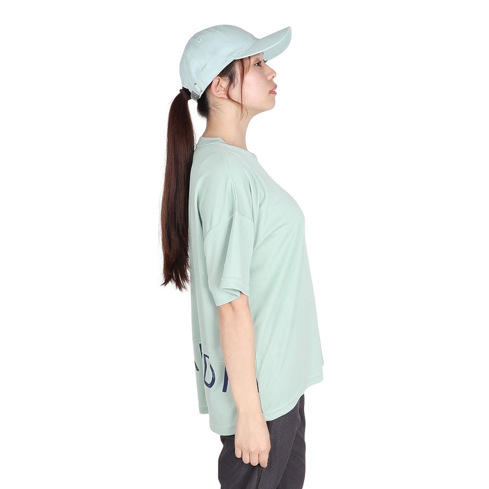 ジローム（GIRAUDM）（レディース）ドライプラス プリント メッシュ 半袖Tシャツ CT5S0033-TR864-GRCD GRN
