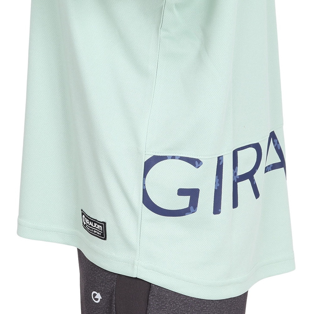 ジローム（GIRAUDM）（レディース）ドライプラス プリント メッシュ 半袖Tシャツ CT5S0033-TR864-GRCD GRN