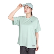 (レディース)ドライプラス プリント メッシュ 半袖Tシャツ CT5S0033-TR864-GRCD GRN
