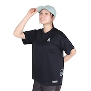 (レディース)ドライプラス プリント メッシュ 半袖Tシャツ CT5S0033-TR864-GRCD NVY