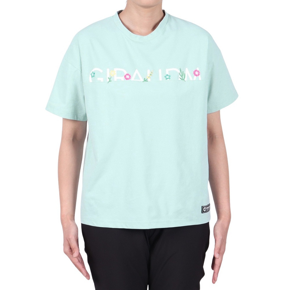 ジローム（GIRAUDM）（レディース）ドライプラス ジャージー プリント 半袖Tシャツ CT5S0035-TR864-GRCD LBLU