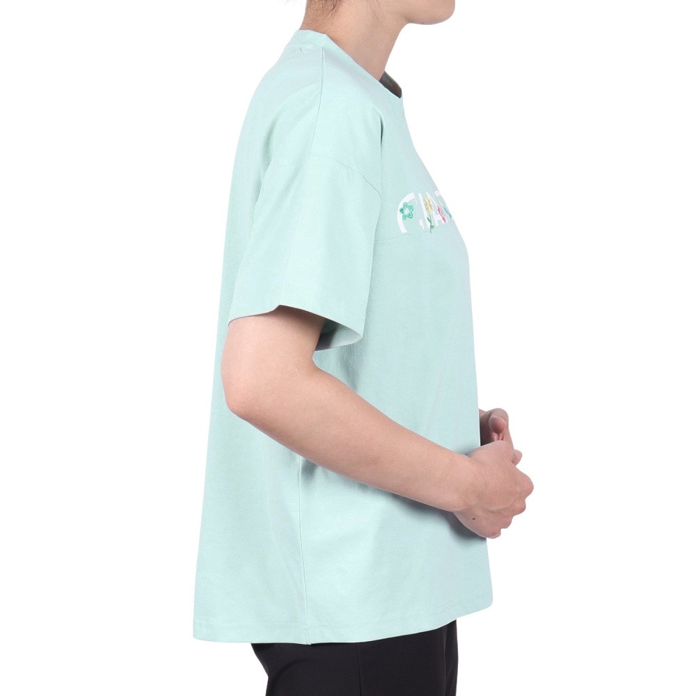 ジローム（GIRAUDM）（レディース）ドライプラス ジャージー プリント 半袖Tシャツ CT5S0035-TR864-GRCD LBLU