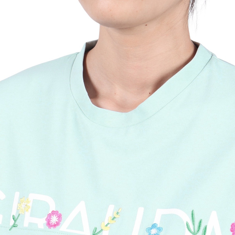 ジローム（GIRAUDM）（レディース）ドライプラス ジャージー プリント 半袖Tシャツ CT5S0035-TR864-GRCD LBLU