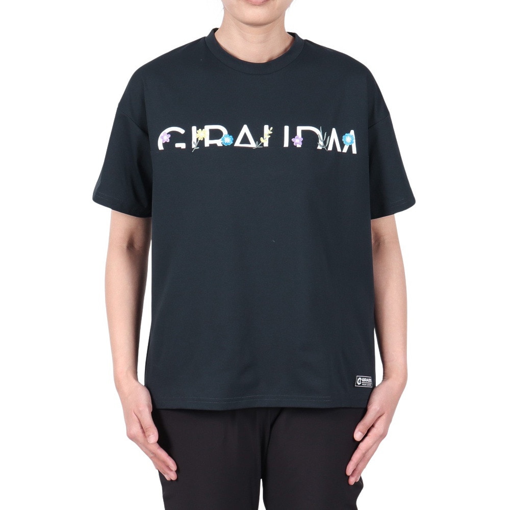 ジローム（GIRAUDM）（レディース）ドライプラス ジャージー プリント 半袖Tシャツ CT5S0035-TR864-GRCD NVY