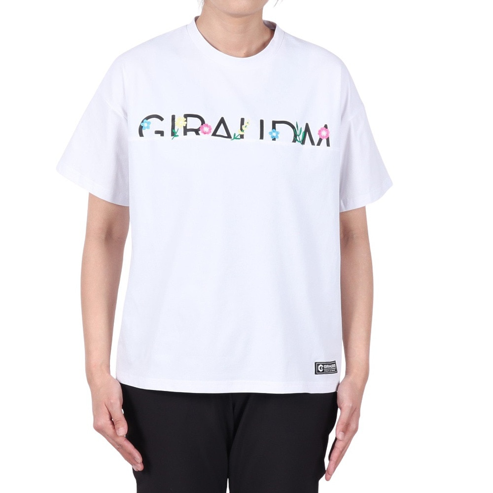 ジローム（GIRAUDM）（レディース）ドライプラス ジャージー プリント 半袖Tシャツ CT5S0035-TR864-GRCD WHT