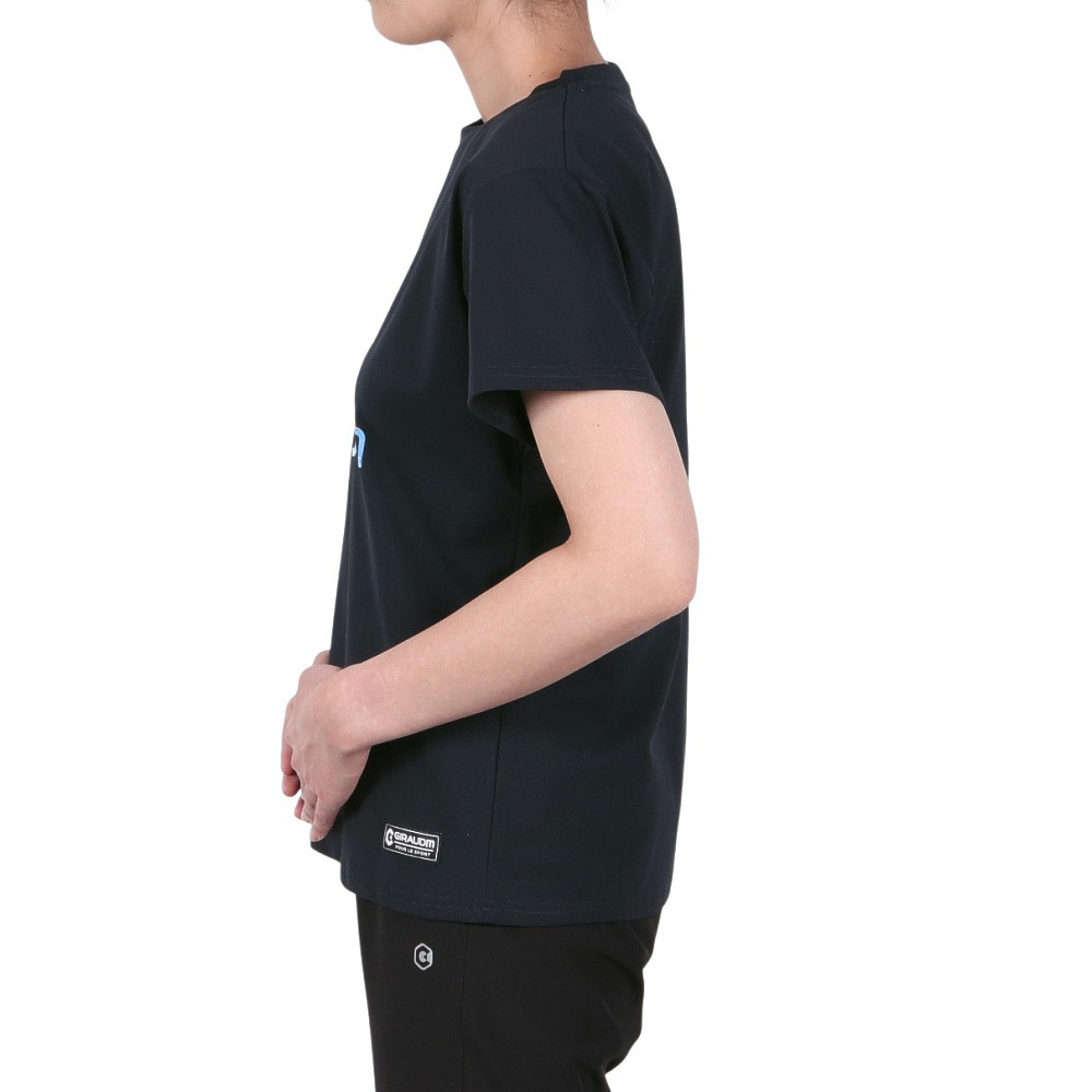 ジローム（GIRAUDM）（レディース）ドライプラス ジャージー プリント 半袖Tシャツ CT5S0036-TR864-GRCD NVY
