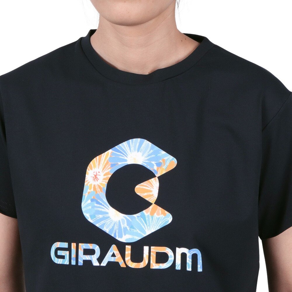 ジローム（GIRAUDM）（レディース）ドライプラス ジャージー プリント 半袖Tシャツ CT5S0036-TR864-GRCD NVY