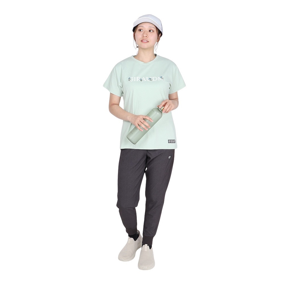 ジローム（GIRAUDM）（レディース）ドライプラス ジャージー プリント 半袖Tシャツ CT5S0037-TR864-GRCD GRN