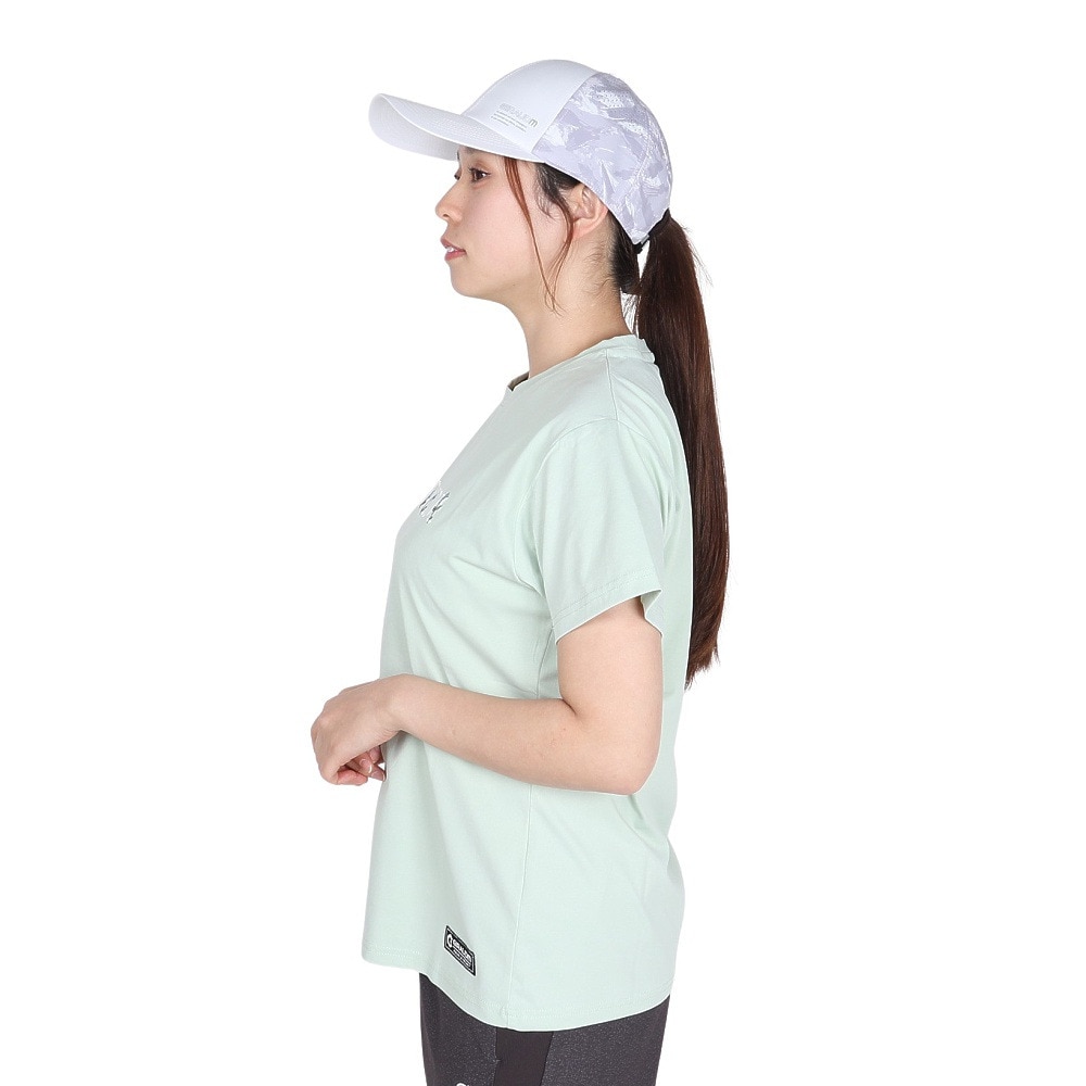 ジローム（GIRAUDM）（レディース）ドライプラス ジャージー プリント 半袖Tシャツ CT5S0037-TR864-GRCD GRN