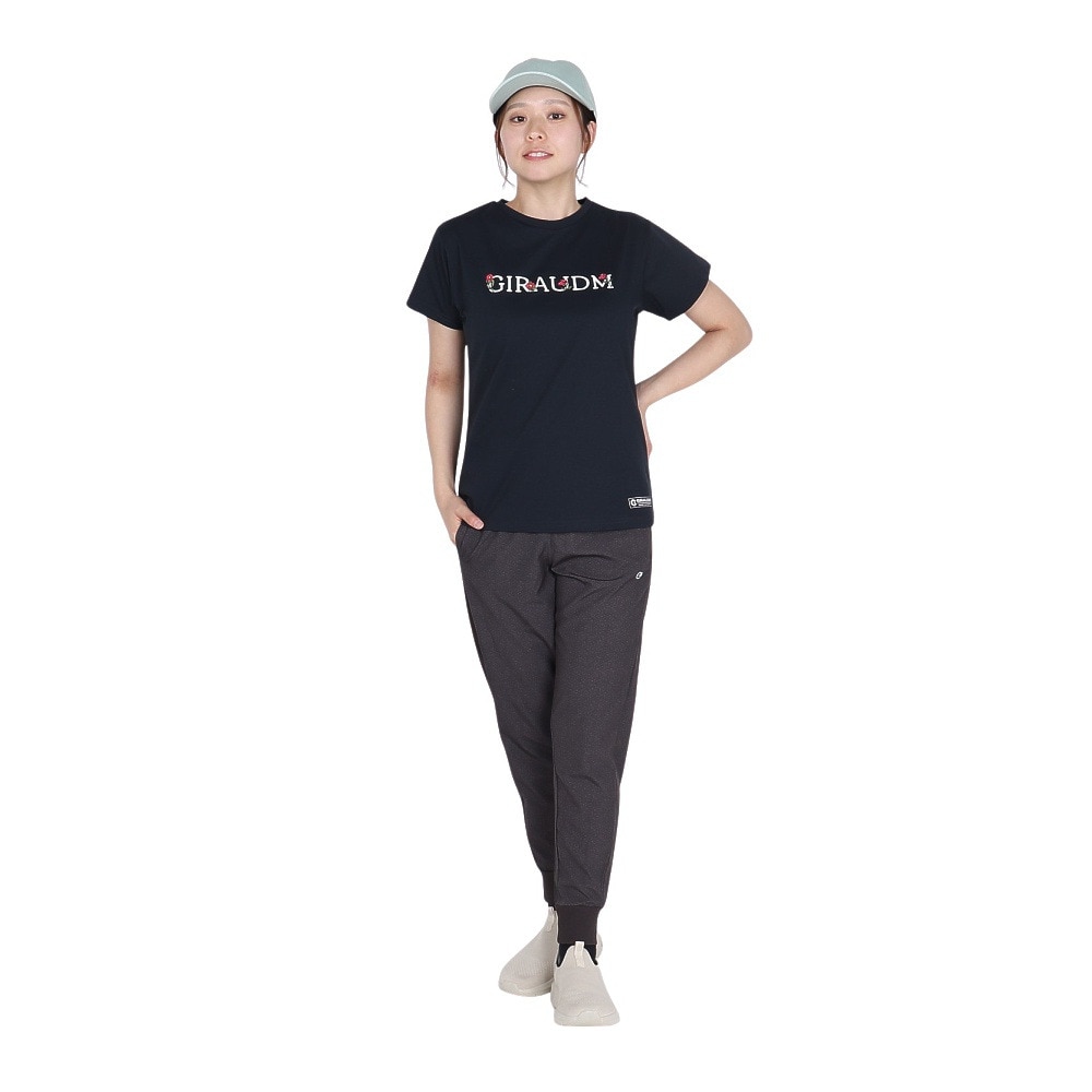 ジローム（GIRAUDM）（レディース）ドライプラス ジャージー プリント 半袖Tシャツ CT5S0037-TR864-GRCD NVY
