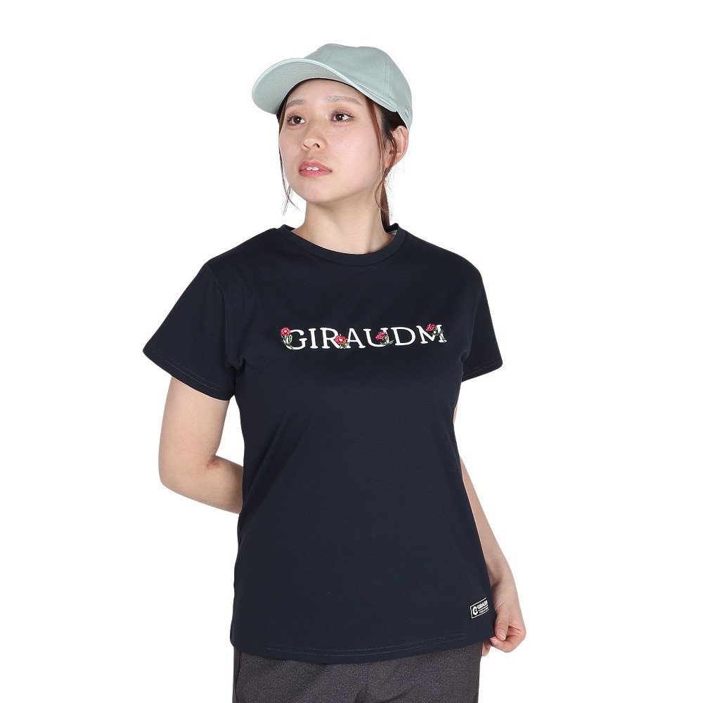 ジローム（GIRAUDM）（レディース）ドライプラス ジャージー プリント 半袖Tシャツ CT5S0037-TR864-GRCD NVY