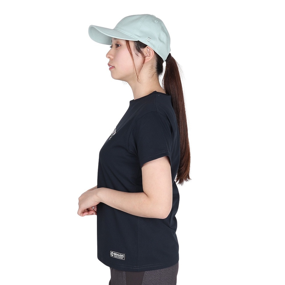 ジローム（GIRAUDM）（レディース）ドライプラス ジャージー プリント 半袖Tシャツ CT5S0037-TR864-GRCD NVY