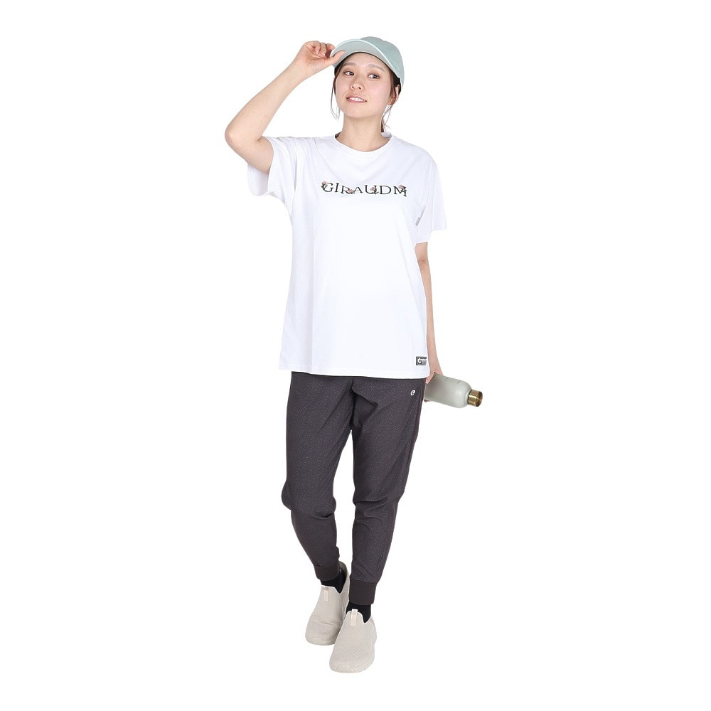 ジローム（GIRAUDM）（レディース）ドライプラス ジャージー プリント 半袖Tシャツ CT5S0037-TR864-GRCD WHT