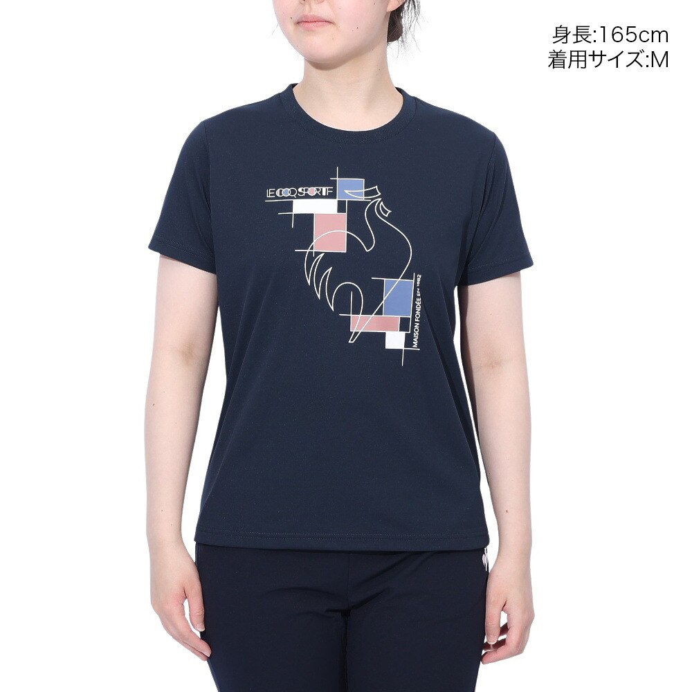 ルコックスポルティフ（lecoqsportif）（レディース）ヘランカサンスクリーン 半袖Tシャツ LT5SHT01L NV00