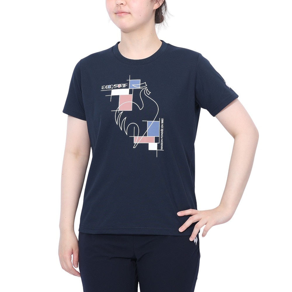 ルコックスポルティフ（lecoqsportif）（レディース）ヘランカサンスクリーン 半袖Tシャツ LT5SHT01L NV00