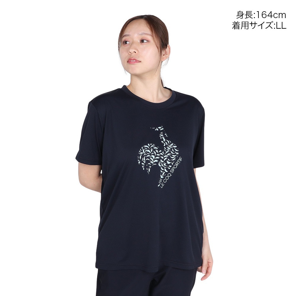 ルコックスポルティフ（lecoqsportif）（レディース）サンスクリーン 半袖Tシャツ LT5SHT07L NV00