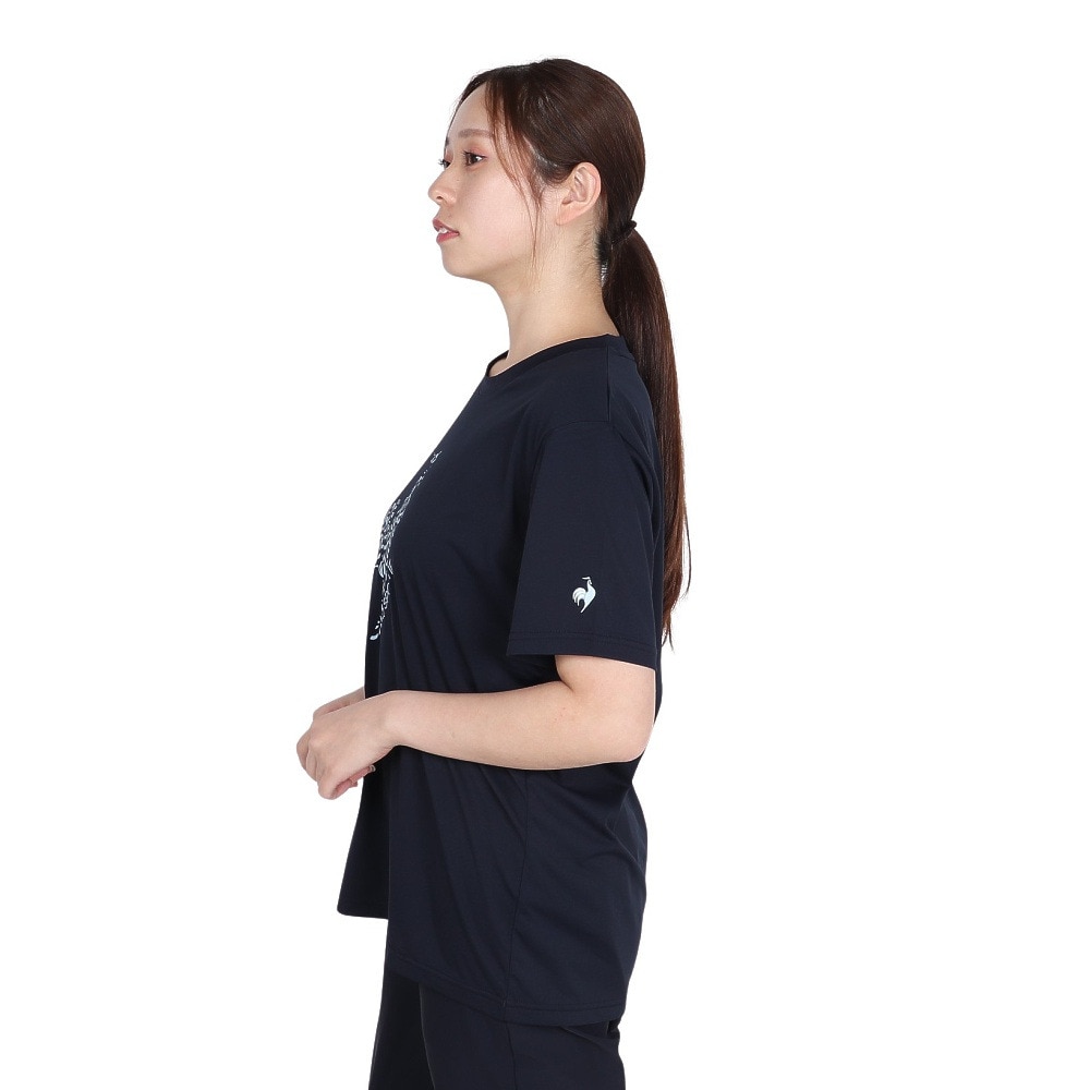 ルコックスポルティフ（lecoqsportif）（レディース）サンスクリーン 半袖Tシャツ LT5SHT07L NV00