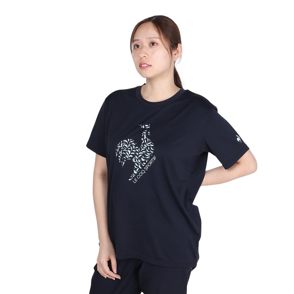 ルコックスポルティフ（lecoqsportif）（レディース）サンスクリーン 半袖Tシャツ LT5SHT07L NV00