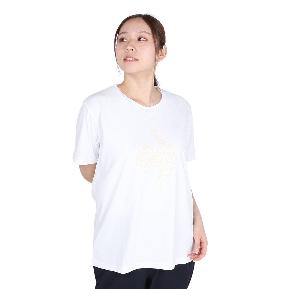 ルコックスポルティフ（lecoqsportif）（レディース）サンスクリーン半袖Tシャツ LT5SHT07L WH00