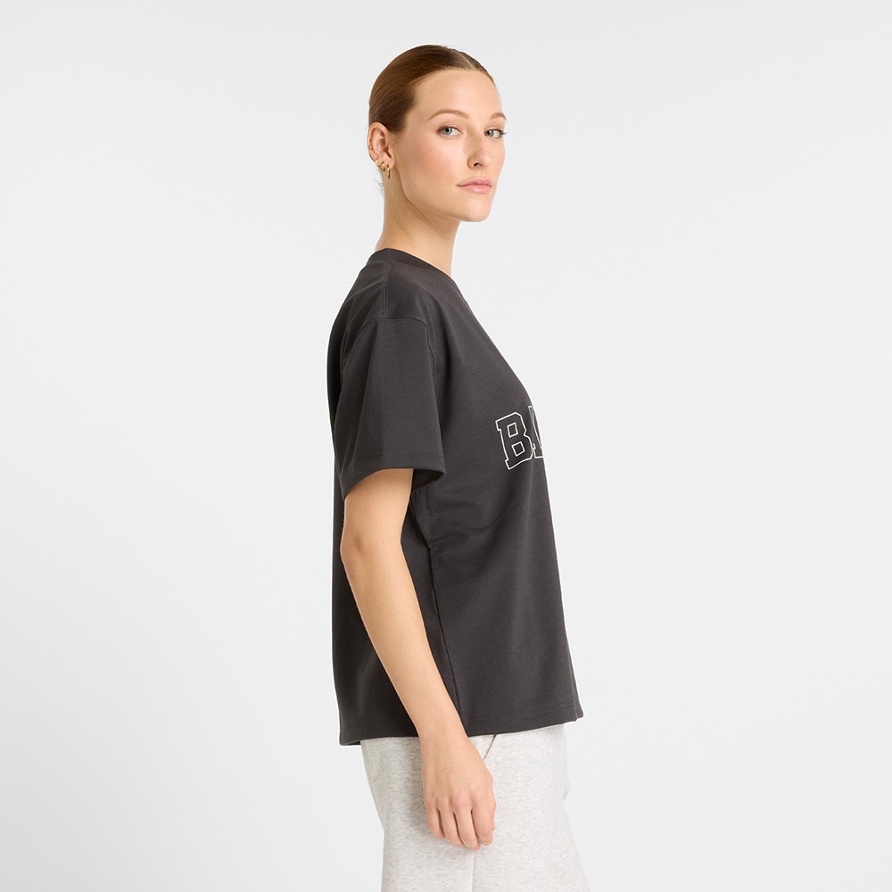 ニューバランス（new balance）（レディース）オーバーサイズＴシャツ AWT51134BLK