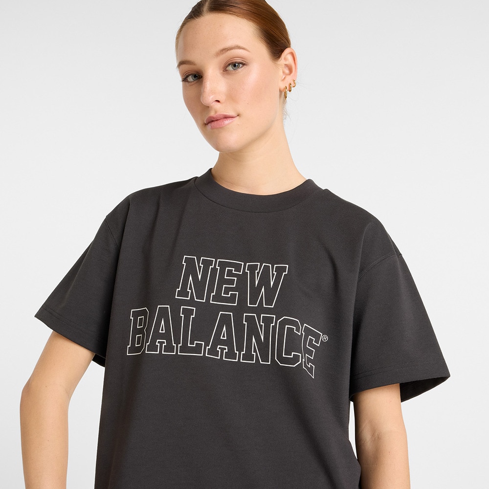 ニューバランス（new balance）（レディース）オーバーサイズＴシャツ AWT51134BLK