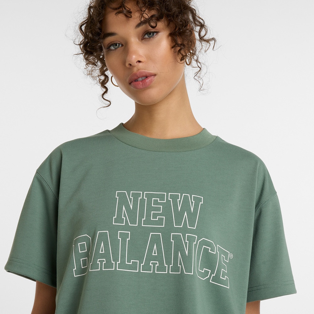ニューバランス（new balance）（レディース）オーバーサイズＴシャツ AWT51134DKJ
