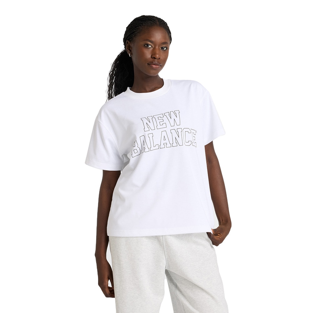 ニューバランス（new balance）（レディース）オーバーサイズＴシャツ AWT51134WT