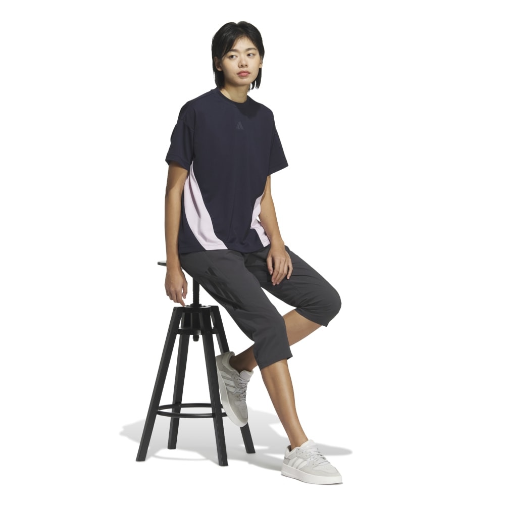 アディダス（adidas）（レディース）カラーブロック 半袖Tシャツ KQD82-JP0007