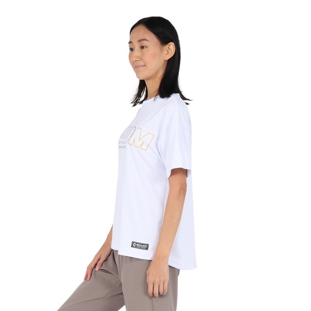 ジローム（GIRAUDM）（レディース）ドライプラス プリント 半袖Tシャツ MST09E CT5S0026-TR864-GRES WHT