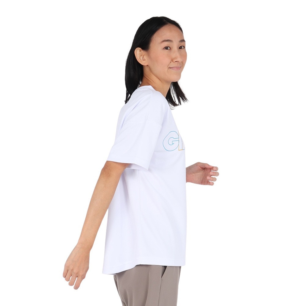 ジローム（GIRAUDM）（レディース）ドライプラス プリント 半袖Tシャツ MST09E CT5S0026-TR864-GRES WHT
