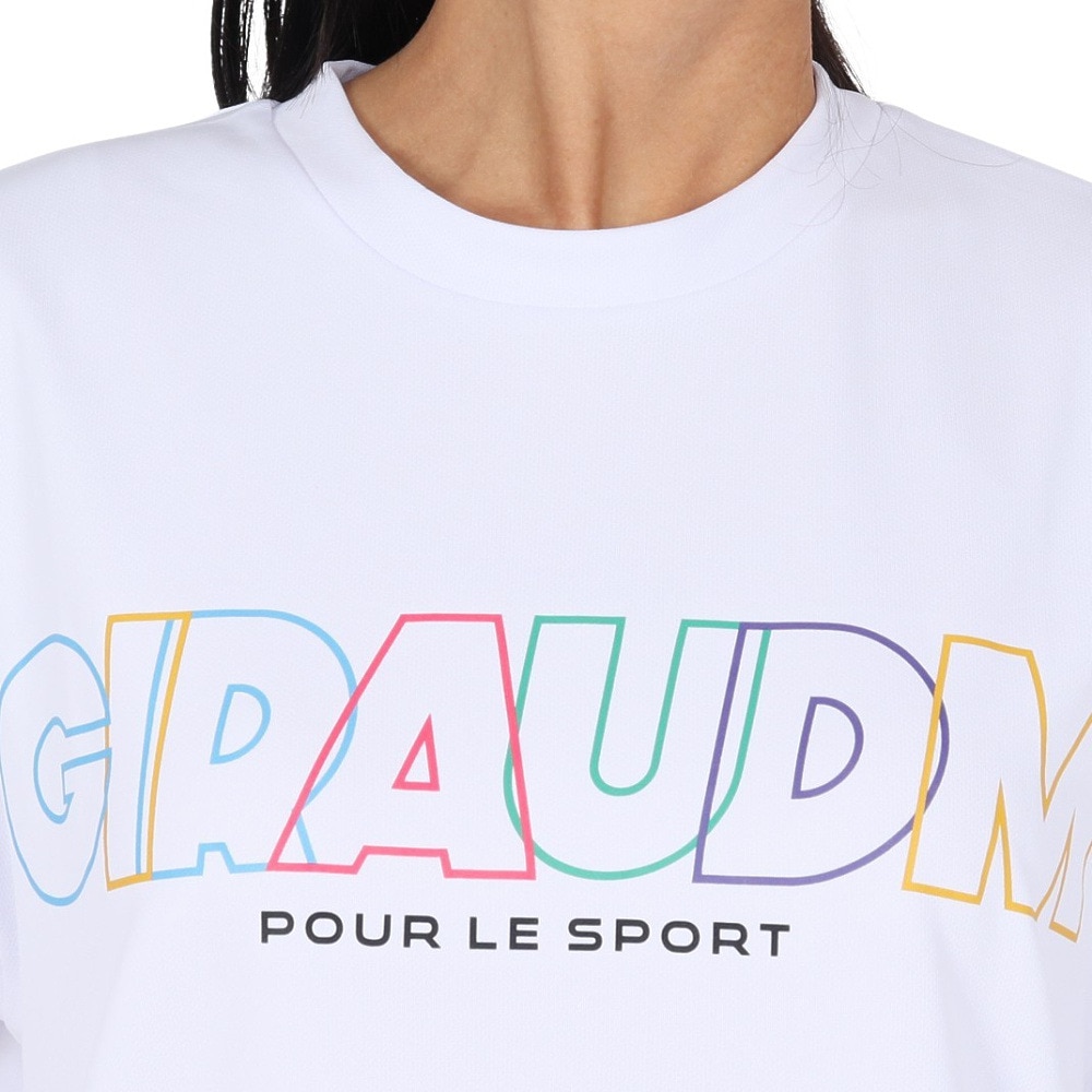 ジローム（GIRAUDM）（レディース）ドライプラス プリント 半袖Tシャツ MST09E CT5S0026-TR864-GRES WHT