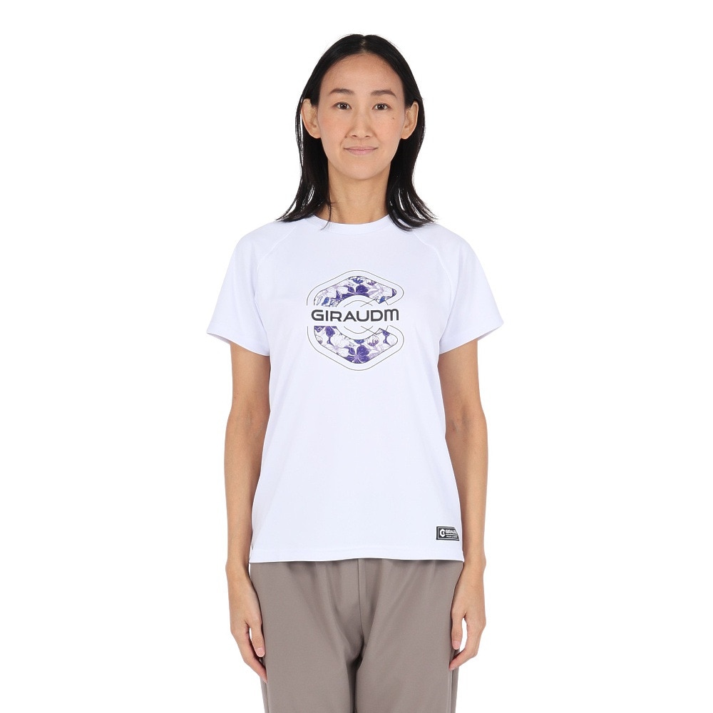 ジローム（GIRAUDM）（レディース）ドライプラス プリント 半袖Tシャツ MST44E CT5S0028-TR864-GRES WHT