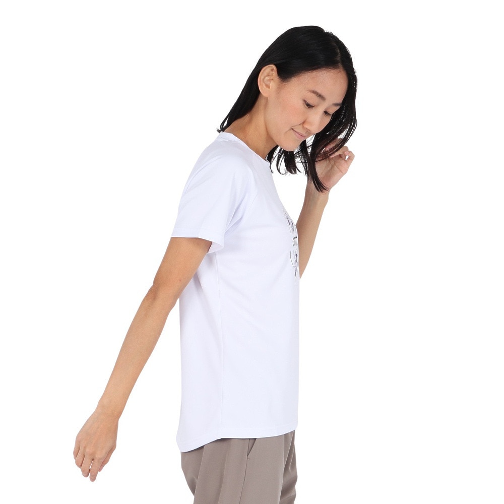 ジローム（GIRAUDM）（レディース）ドライプラス プリント 半袖Tシャツ MST44E CT5S0028-TR864-GRES WHT