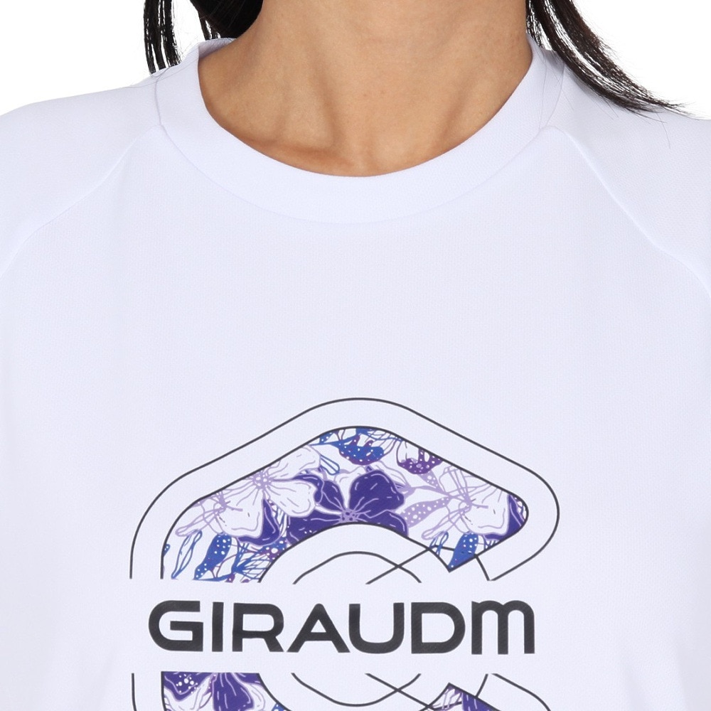 ジローム（GIRAUDM）（レディース）ドライプラス プリント 半袖Tシャツ MST44E CT5S0028-TR864-GRES WHT