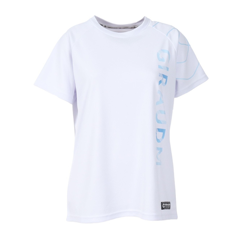 ジローム（GIRAUDM）（レディース）ドライプラス プリント MST19E 半袖 Tシャツ CT5S0032-TR864-GRES WHT