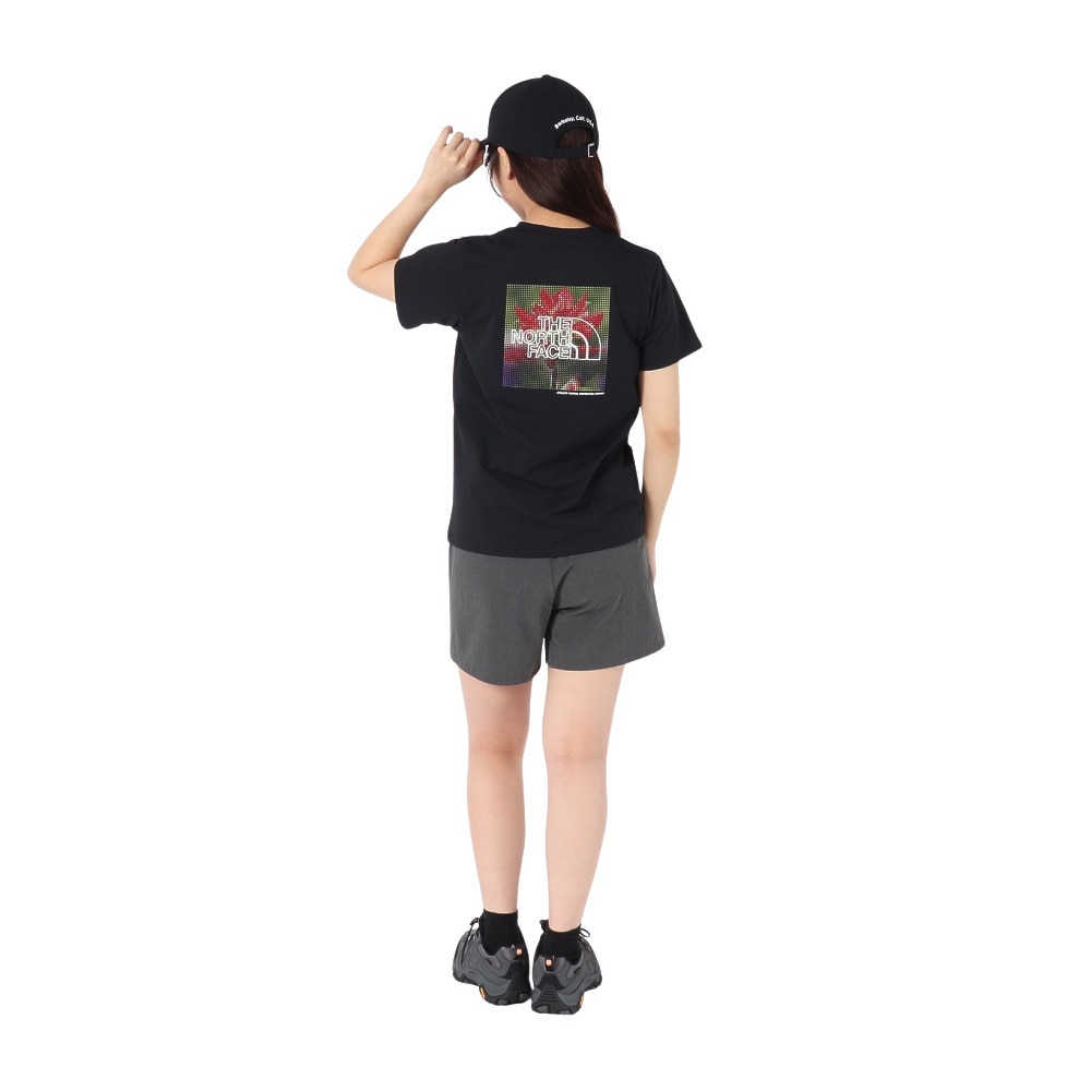 ザ・ノース・フェイス（THE NORTH FACE）（レディース）半袖 ES フラワーボックスロゴ Tシャツ NTW32583 K