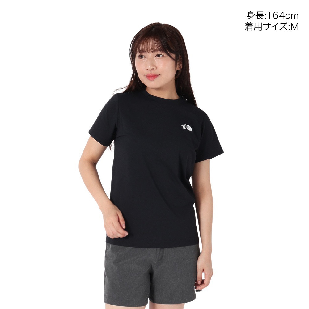 ザ・ノース・フェイス（THE NORTH FACE）（レディース）半袖 ES フラワーボックスロゴ Tシャツ NTW32583 K