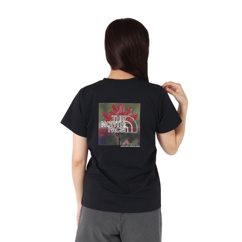 ザ・ノース・フェイス（THE NORTH FACE）（レディース）半袖 ES フラワーボックスロゴ Tシャツ NTW32583 K