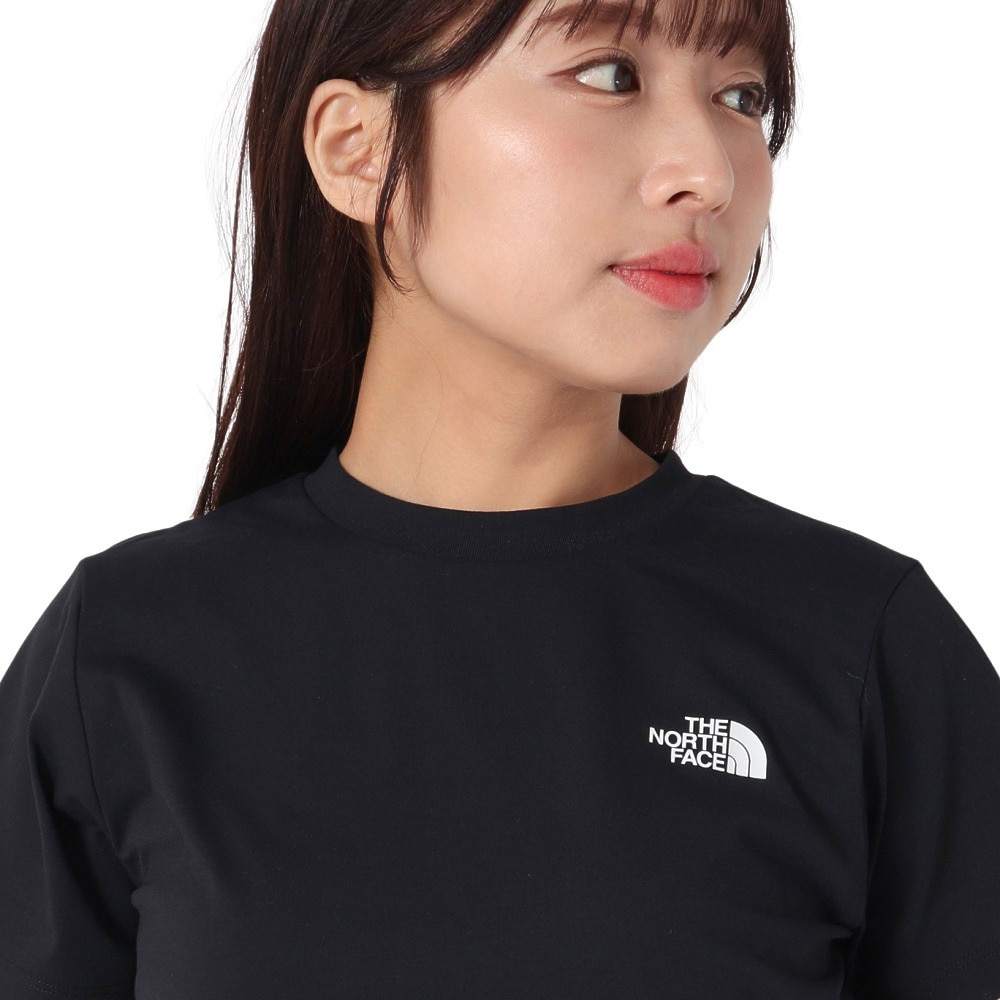 ザ・ノース・フェイス（THE NORTH FACE）（レディース）半袖 ES フラワーボックスロゴ Tシャツ NTW32583 K