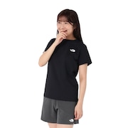 (レディース)半袖 ES フラワーボックスロゴ Tシャツ NTW32583 K