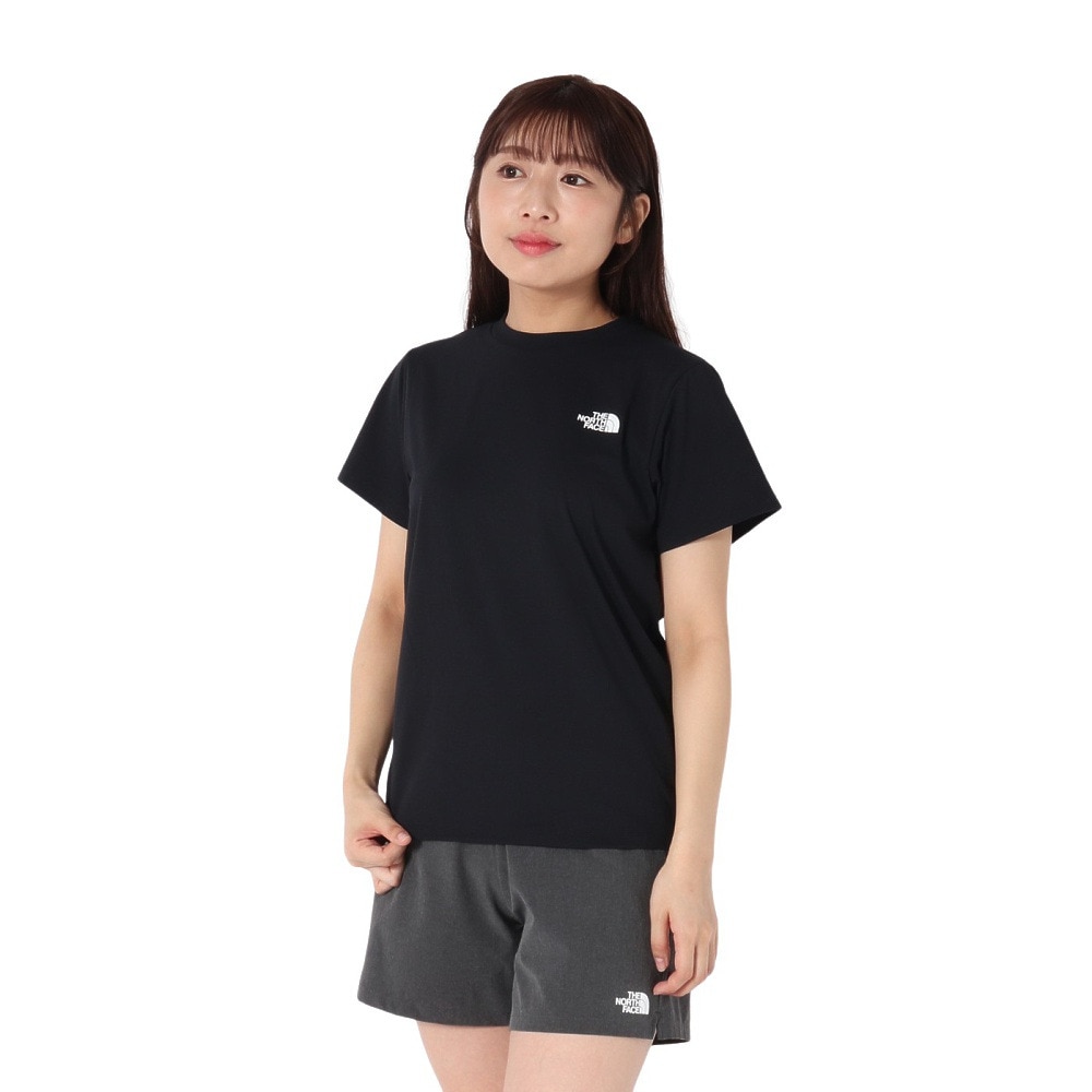 ザ・ノース・フェイス（THE NORTH FACE）（レディース）半袖 ES66 ロゴTシャツ NTW32585 K