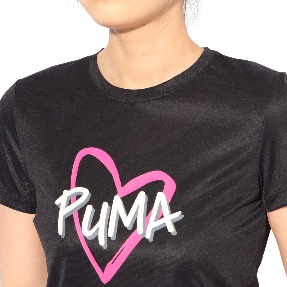 プーマ（PUMA）（レディース）ESS CHM ロゴ半袖Tシャツ 686922 01 BLK