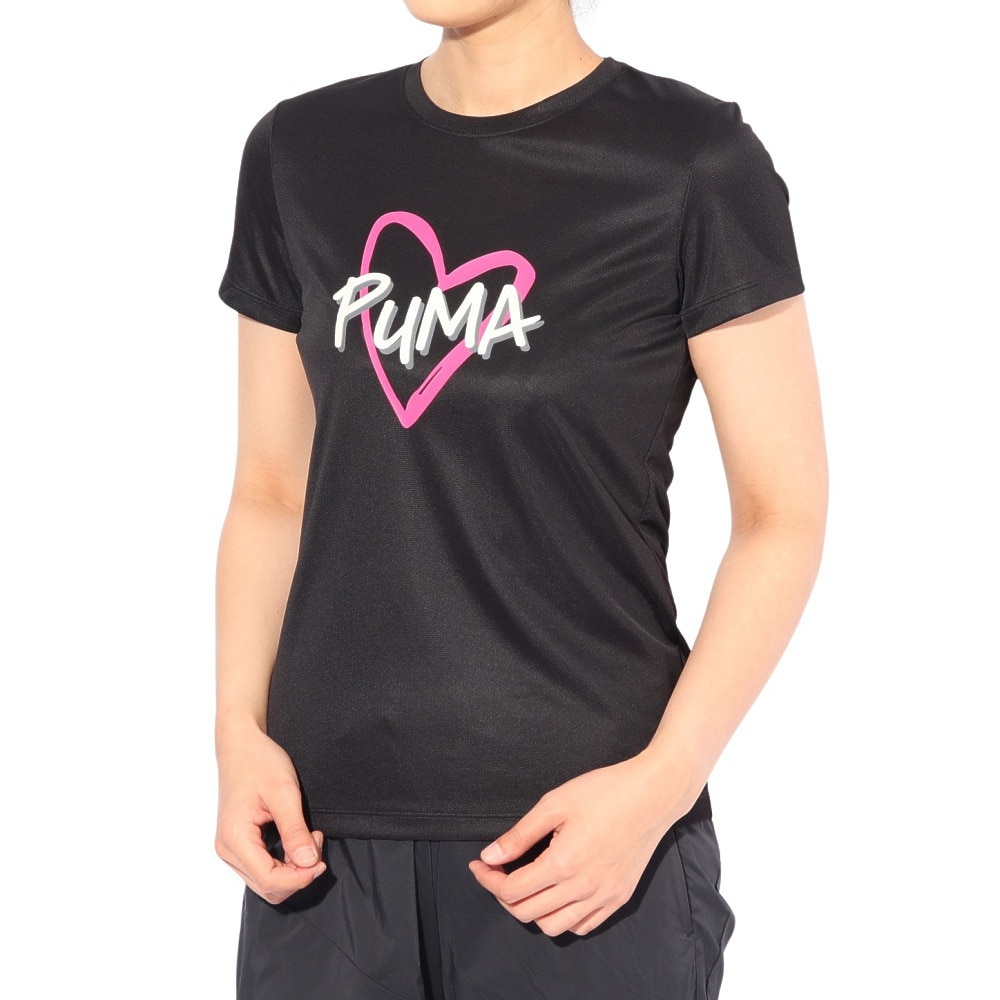 プーマ（PUMA）（レディース）ESS CHM ロゴ半袖Tシャツ 686922 01 BLK